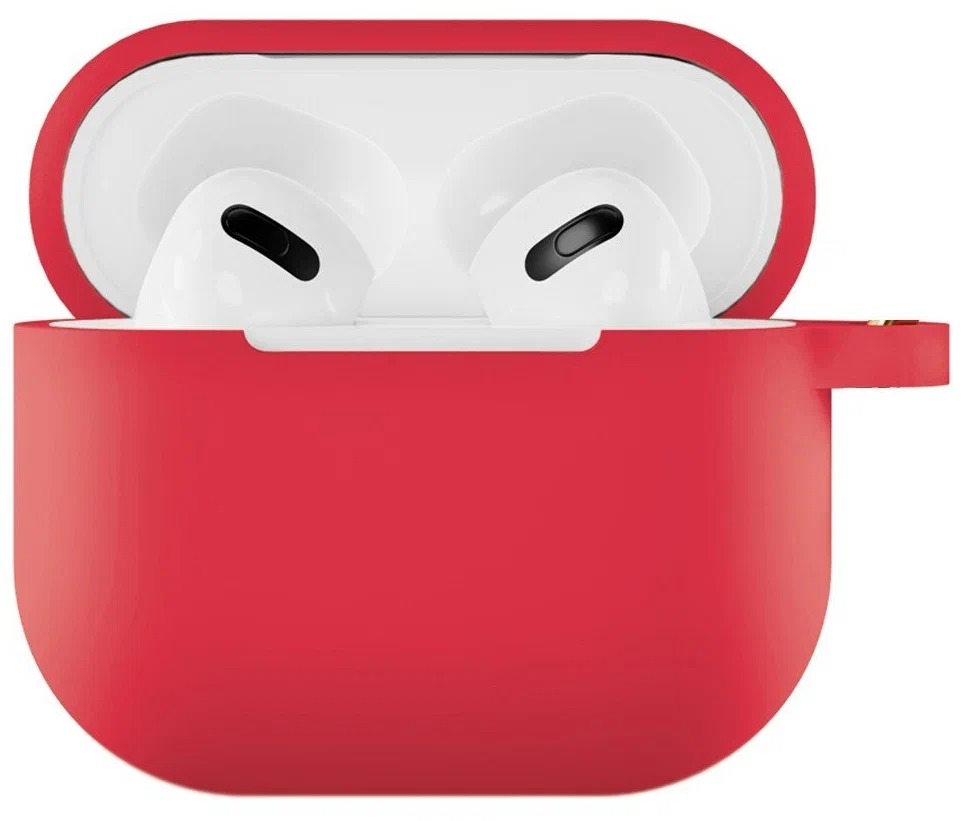 Чехол силиконовый VLP Soft Touch, с кольцом, для AirPods 3, красный