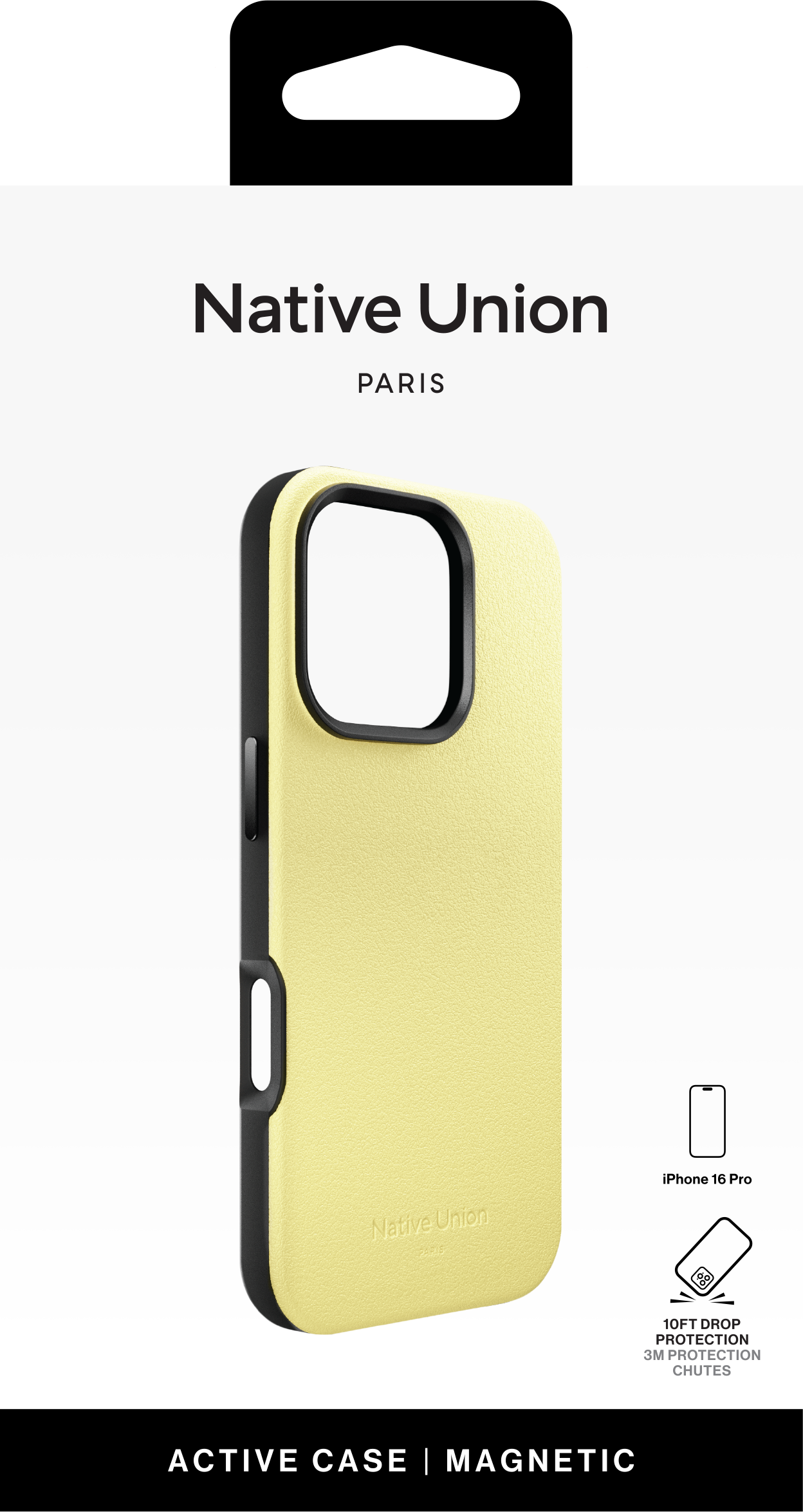 Чехол Native Union Active Case MagSafe для iPhone 16 Pro, лимон