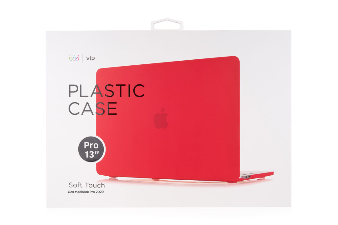 Чехол защитный VLP Plastic Case для MacBook Pro 13" 2020, красный