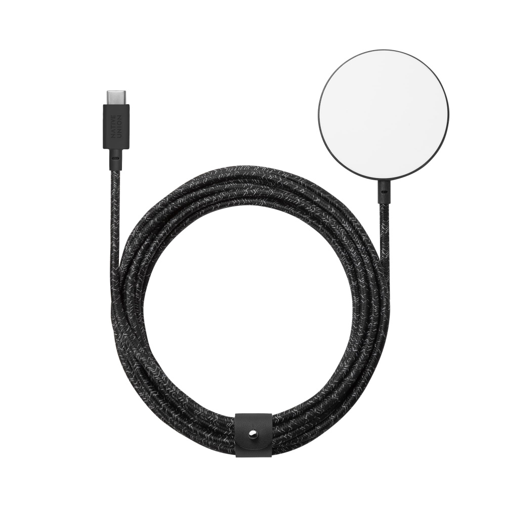 Беспроводное зарядное устройство Native Union Snap Cable, 15 Вт, черный