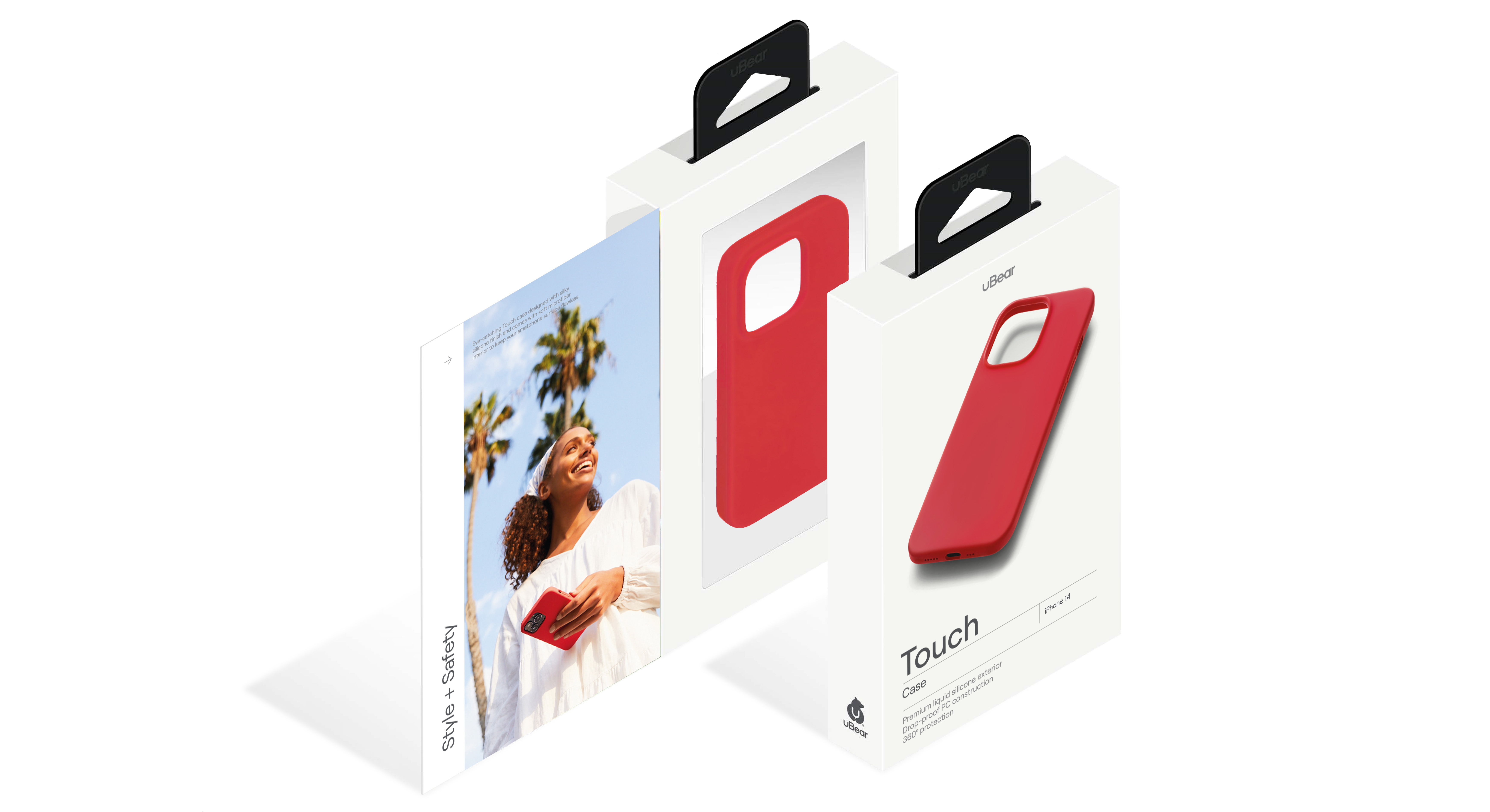 Чехол защитный uBear Touch Case для  iPhone 14, красный