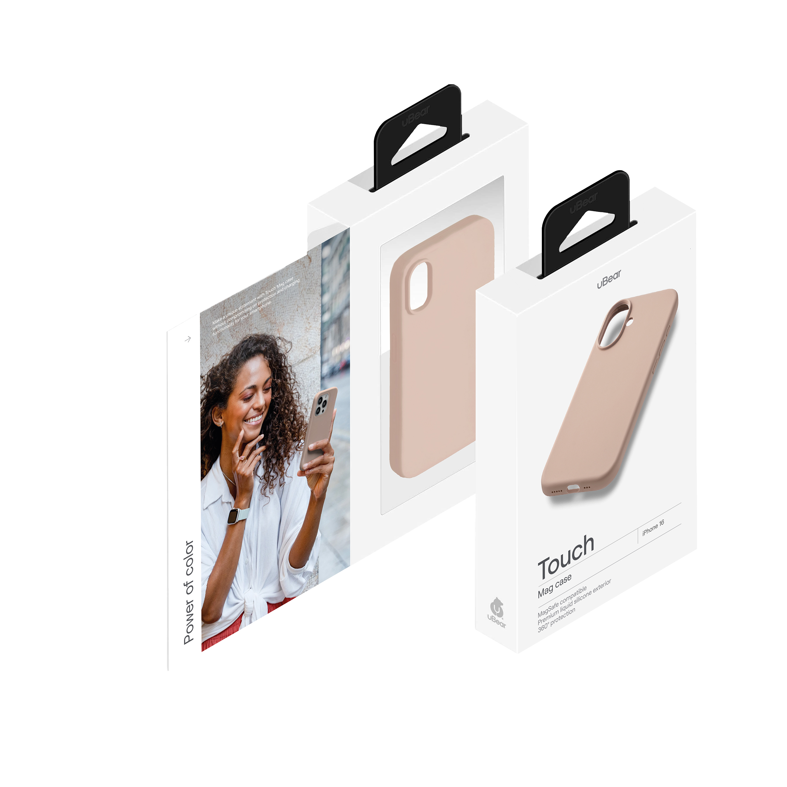 Чехол защитный uBear Touch Mag Case для iPhone 16, латте