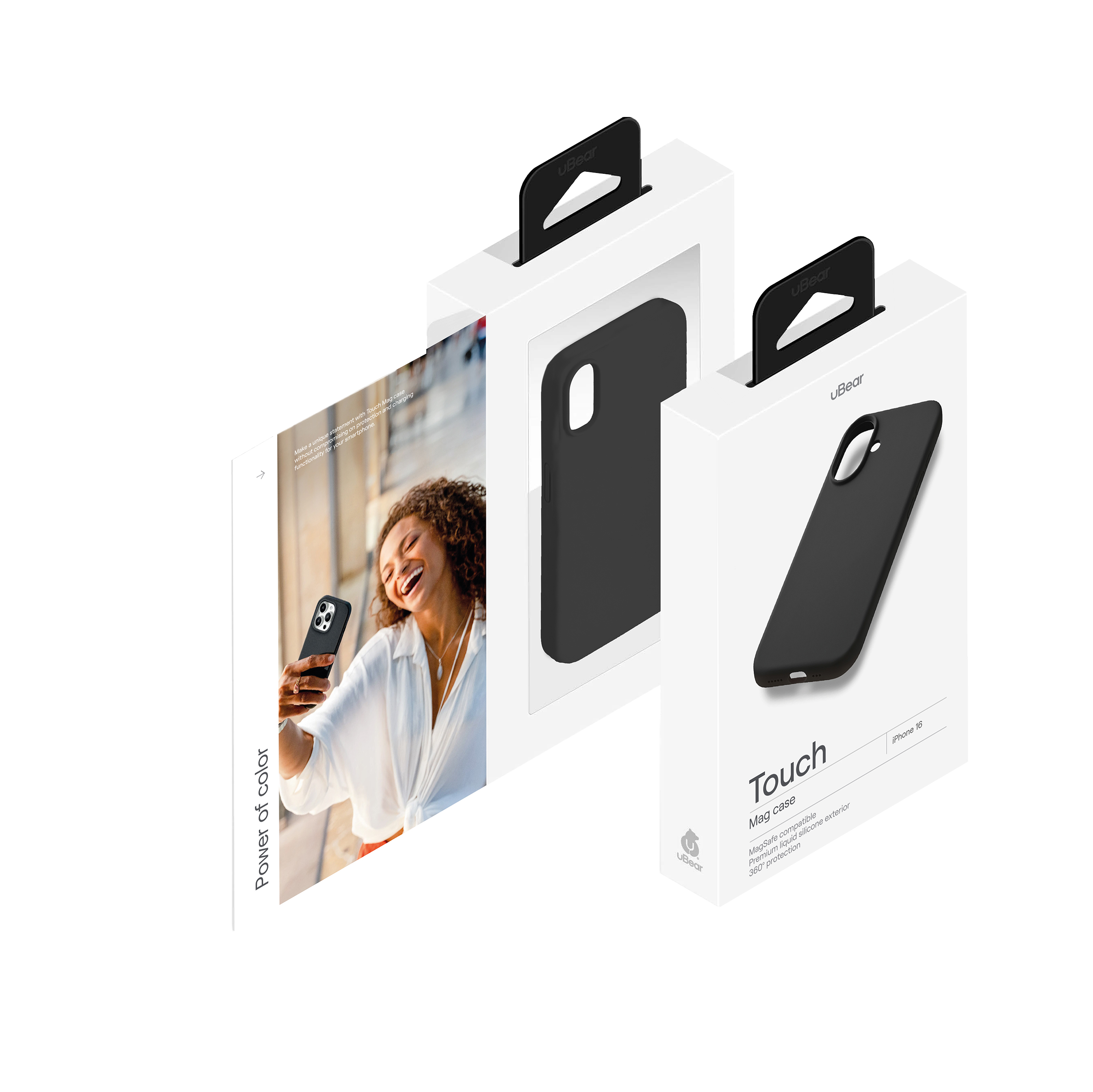 Чехол защитный uBear Touch Mag Case для iPhone 16, черный