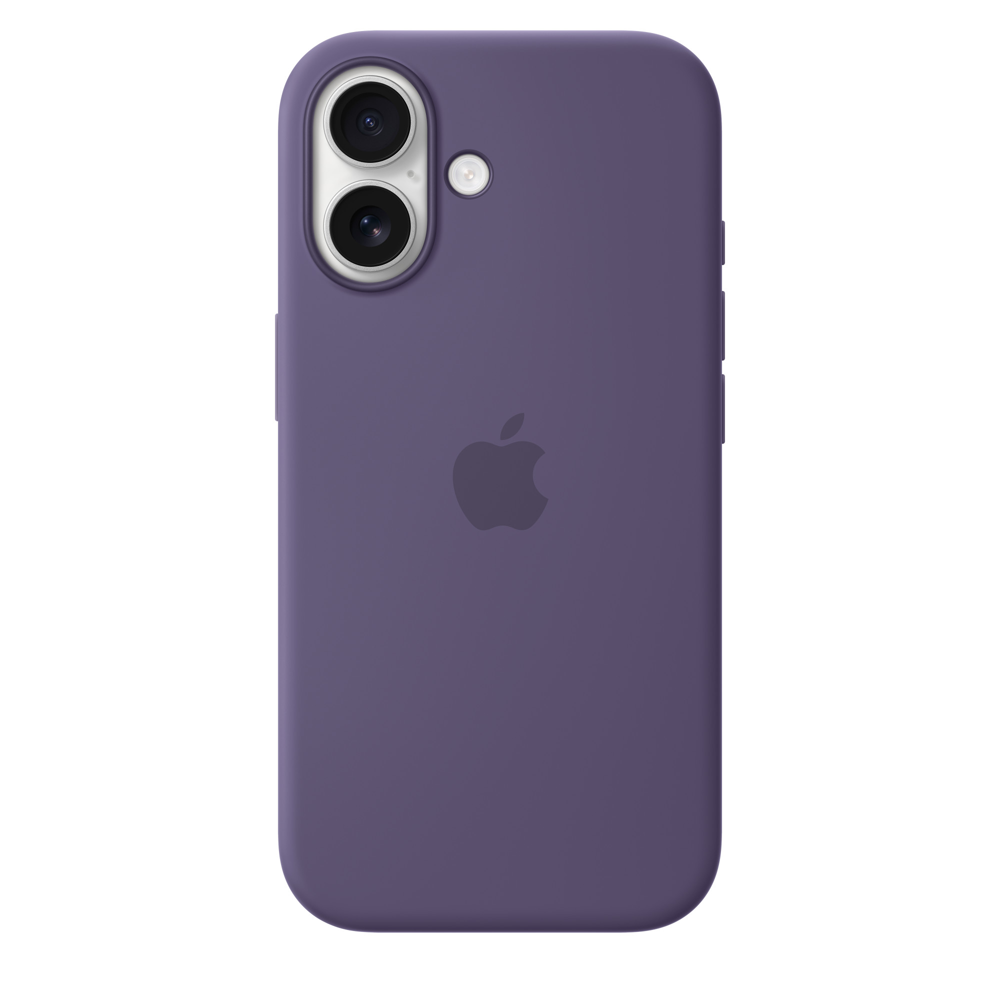 На фото изображено Чехол защитный Apple Silicone Case with MagSafe для iPhone 17, фиолетовый