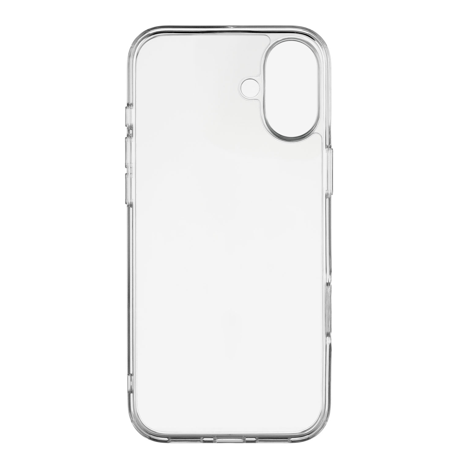 На фото изображено Чехол защитный uBear Real Case для iPhone 16 Plus, усиленный, прозрачный