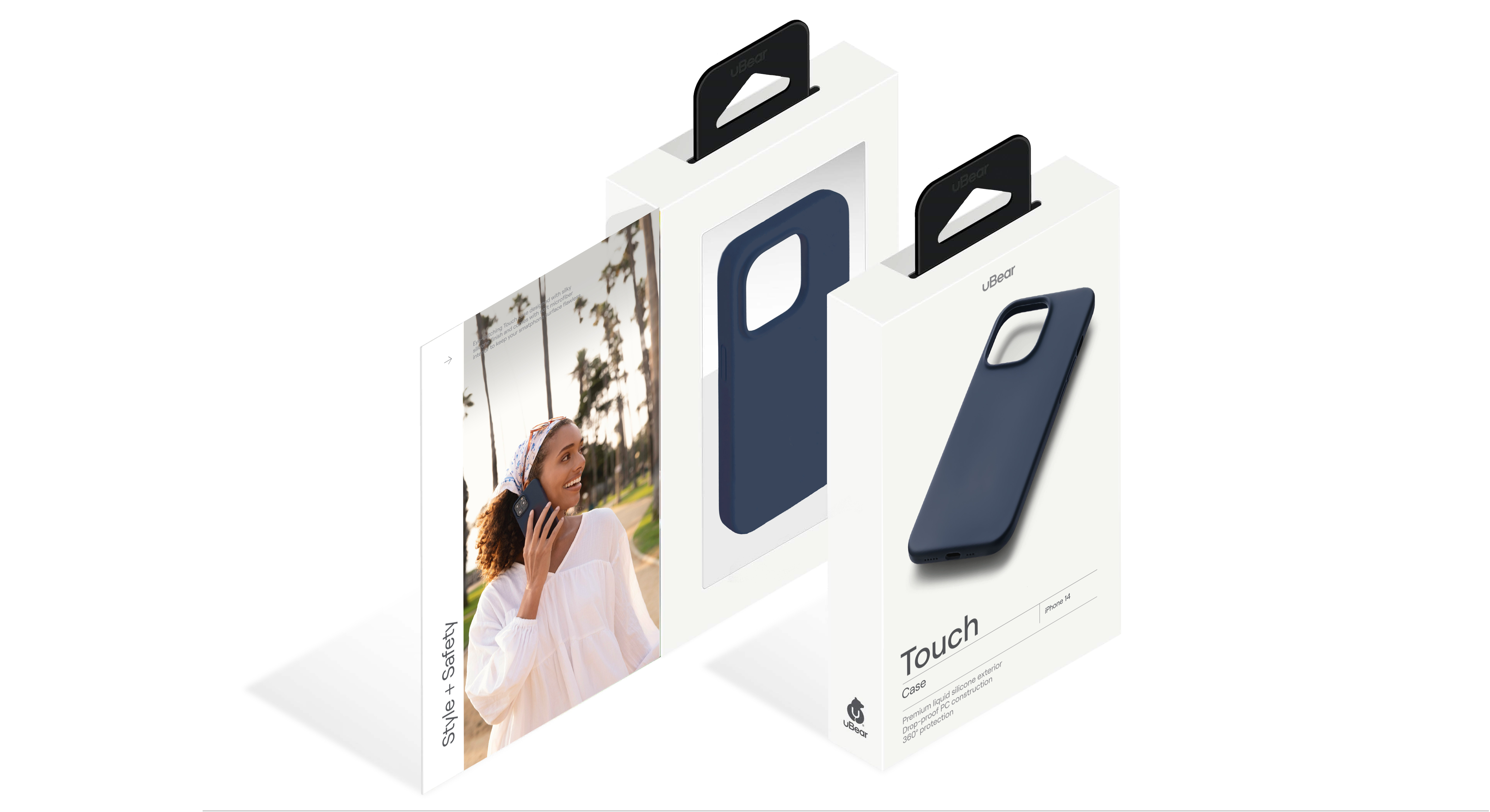 Чехол защитный uBear Touch Case для  iPhone 14, тёмно-синий