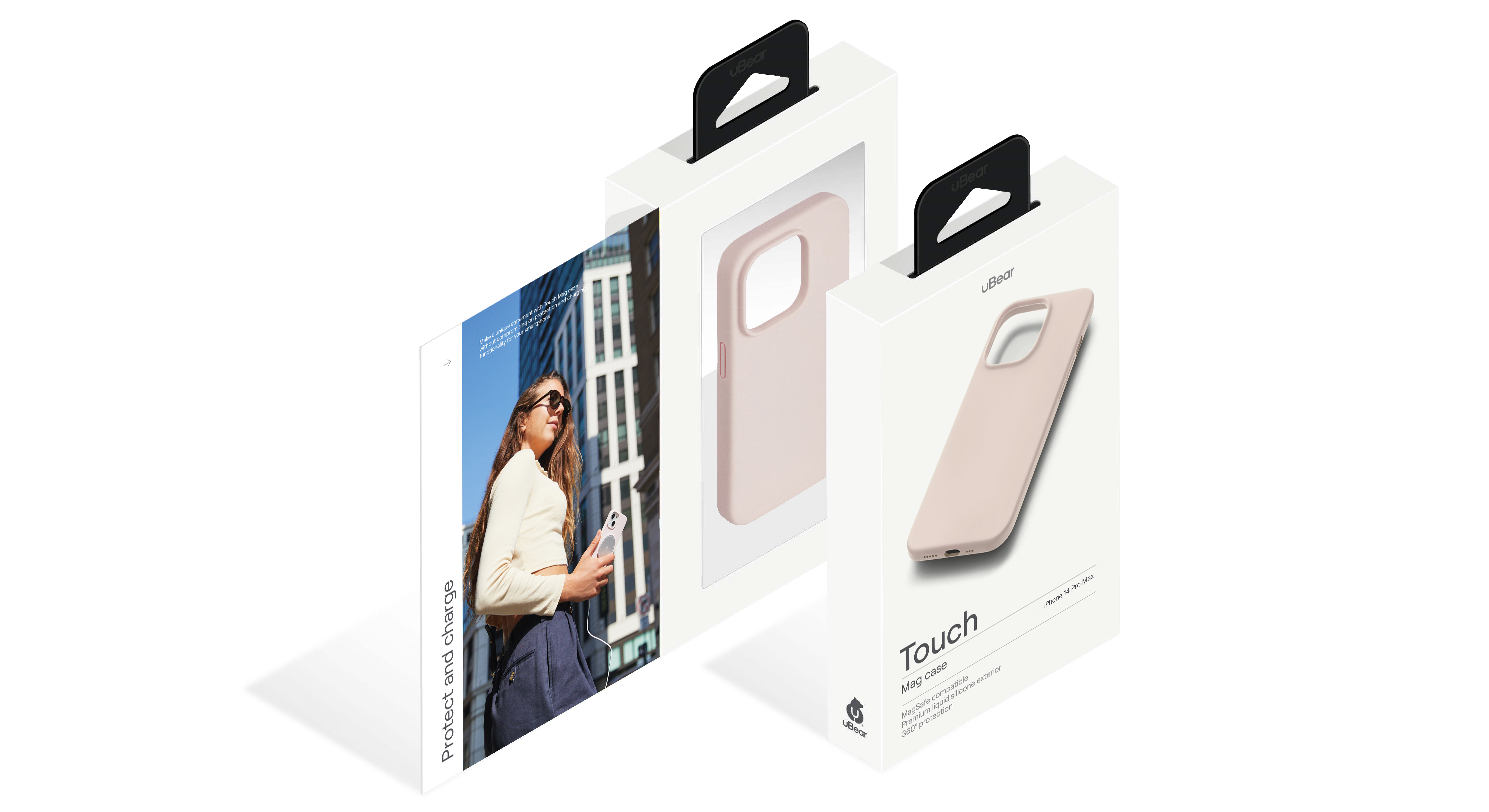 Чехол защитный uBear Touch Mag Case для iPhone 14 Pro Max, розовый