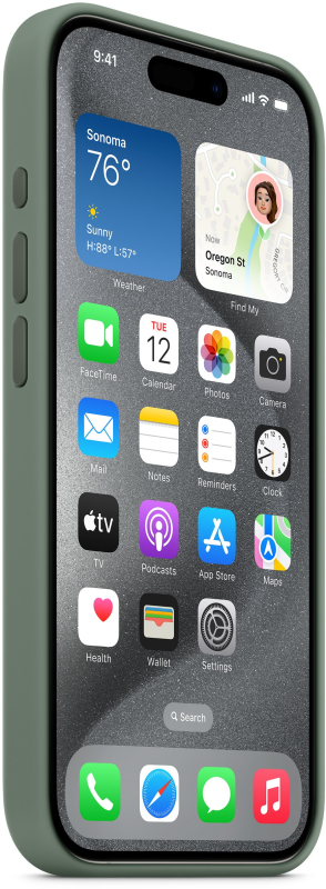 Чехол Apple MagSafe для iPhone 15 Pro, силикон, «Сосновый лес»