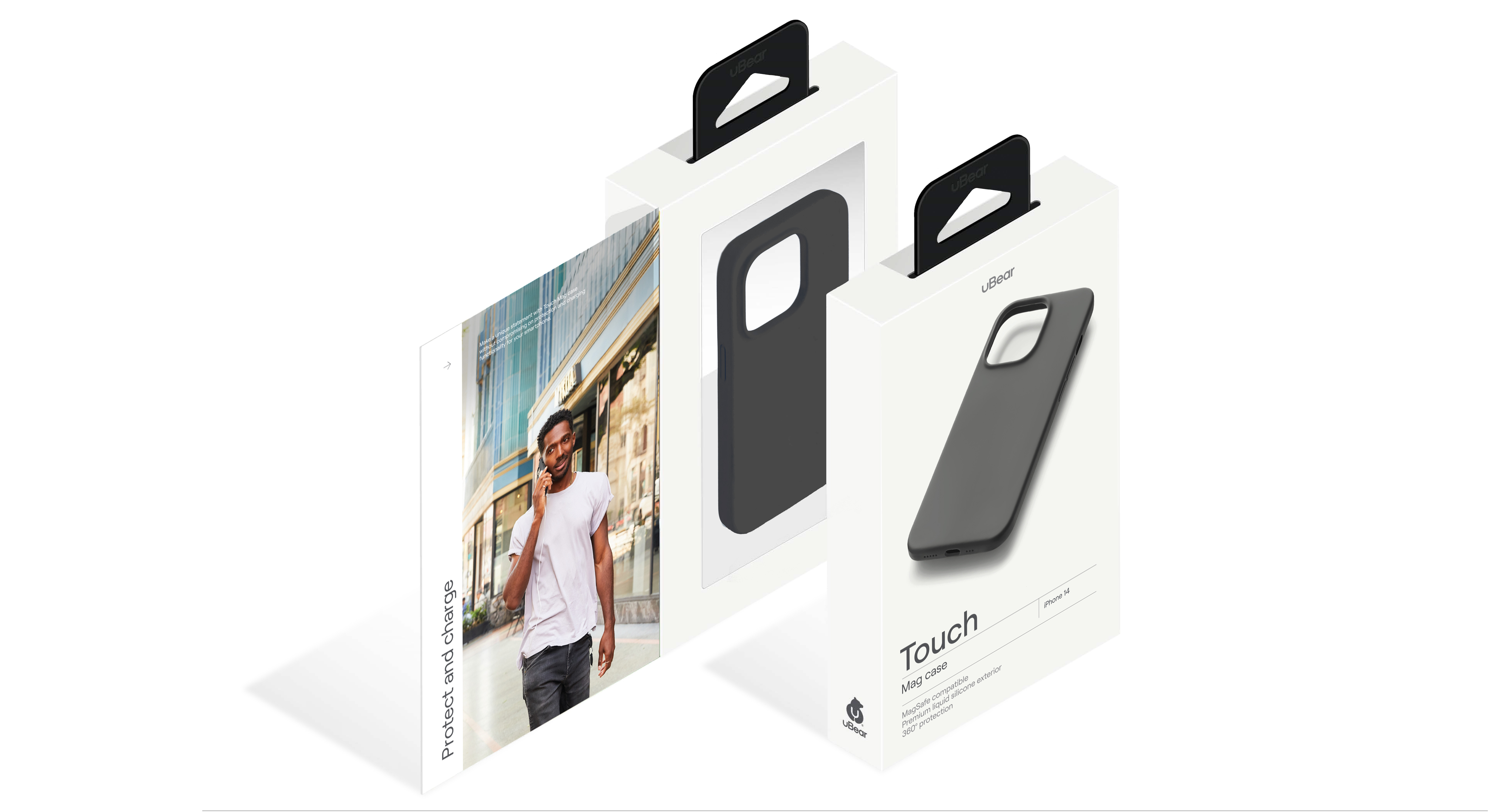 Чехол защитный uBear Touch Mag Case для  iPhone 14, чёрный