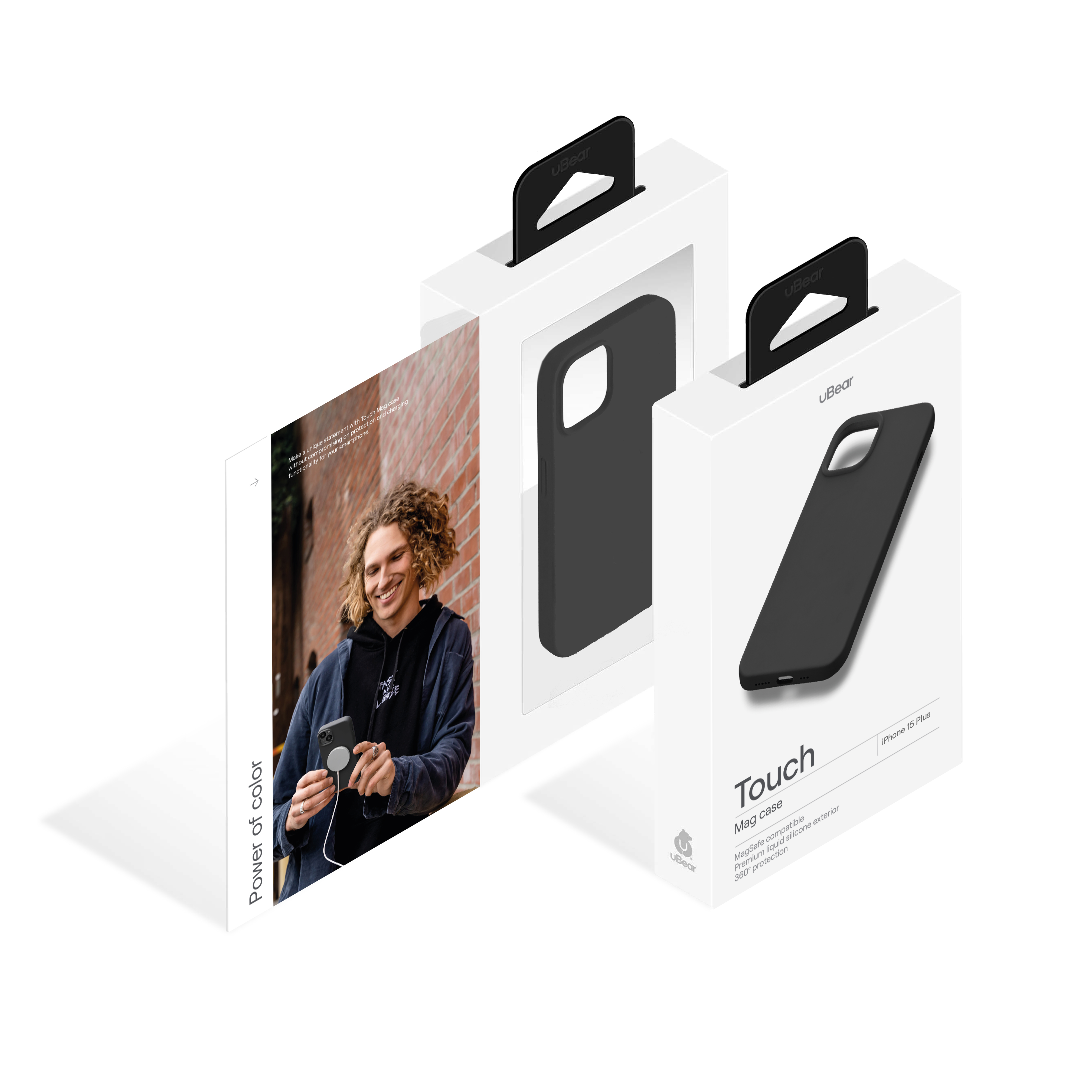 Чехол защитный uBear Touch Mag Case для iPhone 15 Plus, черный