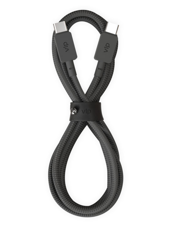 Кабель VLP Nylon Cable USB/C-USB/C, 100 Вт, 1.2м, черный