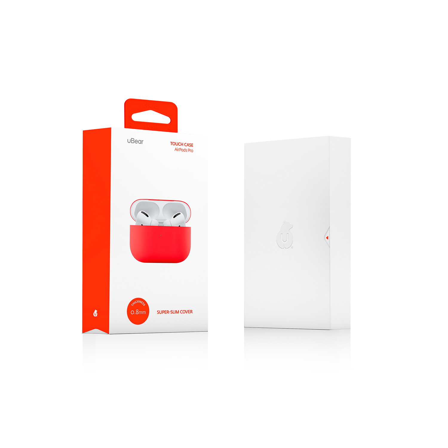Ультратонкий силиконовый чехол uBear Touch Case for AirPods Pro, красный