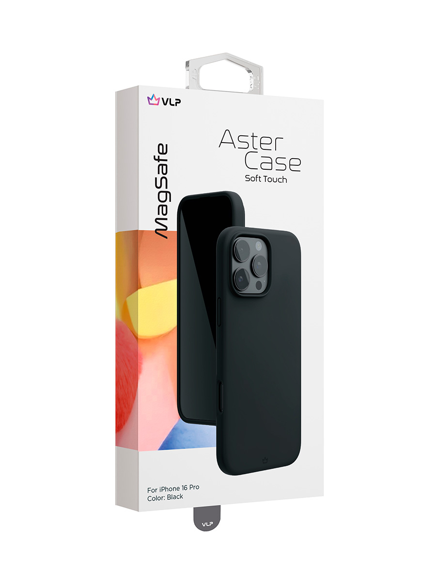 Чехол защитный VLP Aster Case с MagSafe для iPhone 16 Pro, черный
