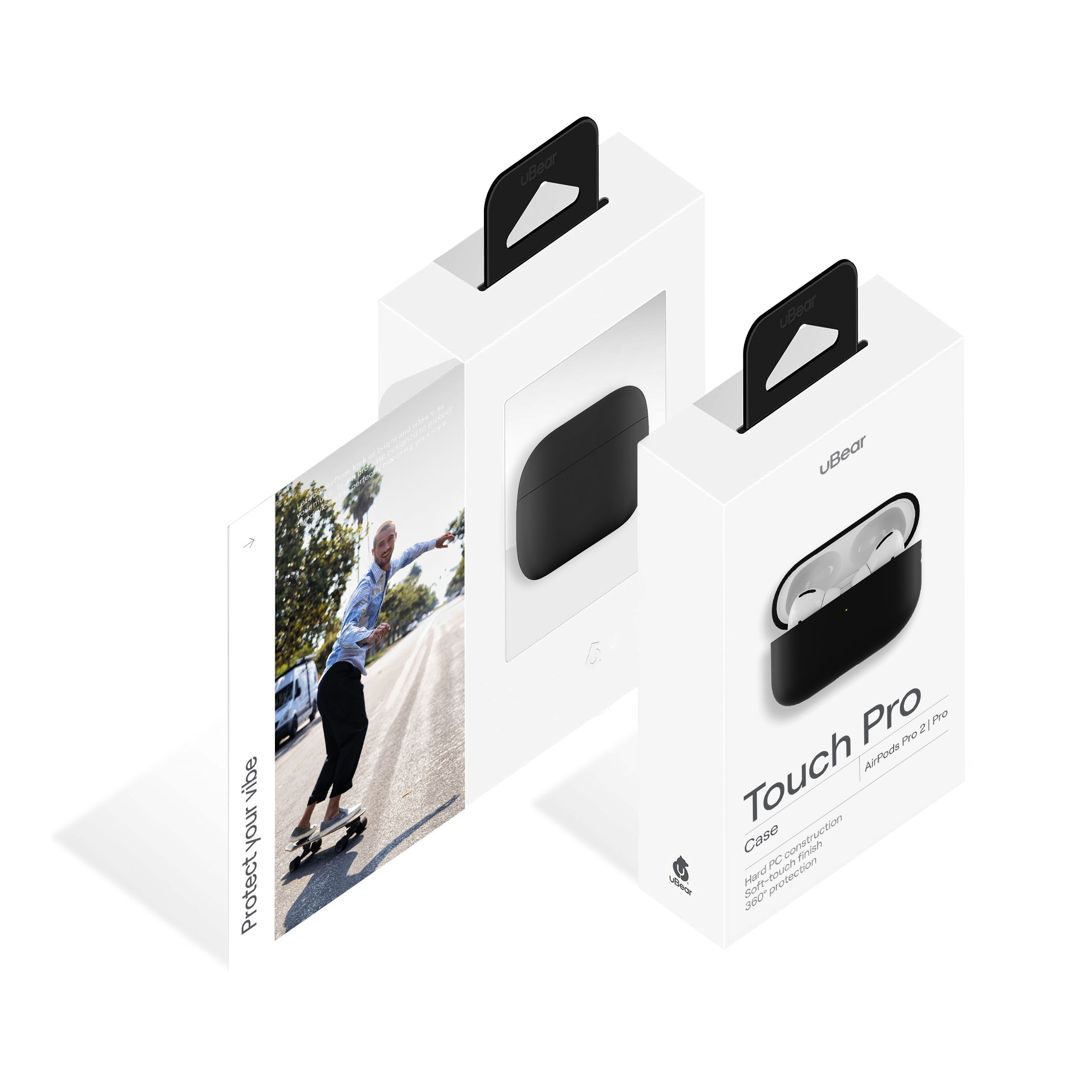 Защитный чехол uBear AirPods Pro 2 Touch Pro Silicone Case, чёрный