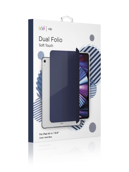 Чехол защитный VLP Dual Folio для iPad Air 10.9'', темно-синий