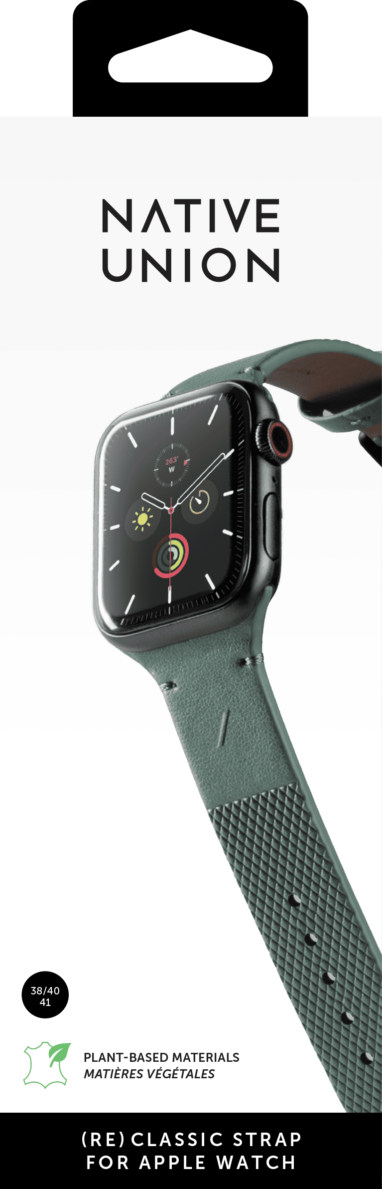 Ремешок Native Union (RE)Classic Strap для Apple Watch 40мм, зеленый
