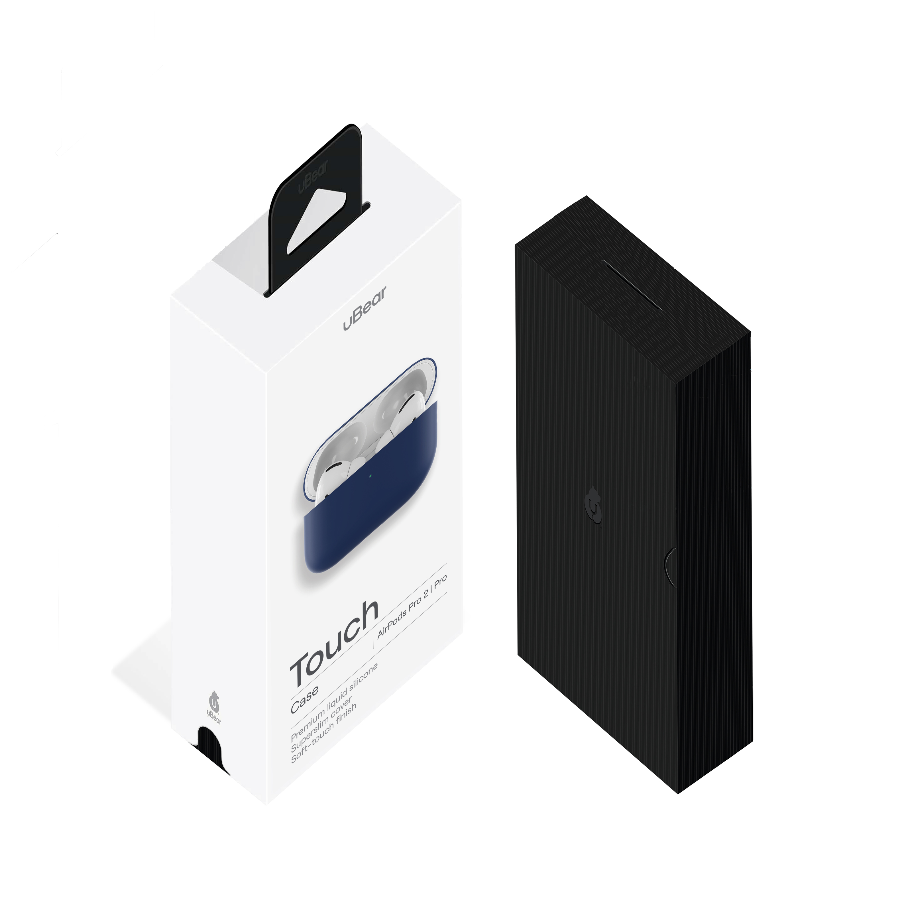 Ультратонкий силиконовый чехол uBear Touch Case AirPods Pro 2 / Pro, тёмно-синий