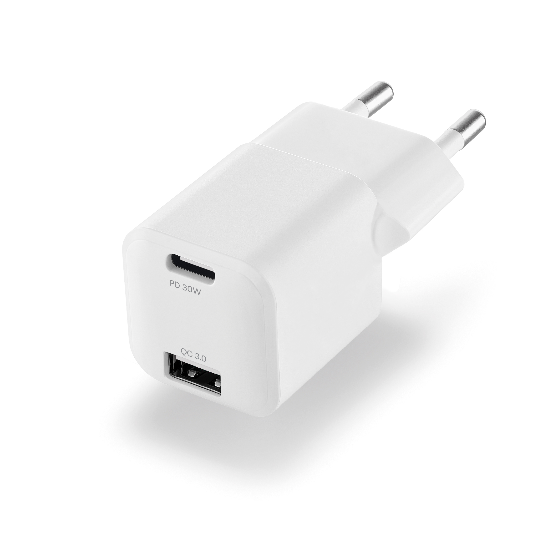 Сетевое зарядное устройство uBear Pulse Dual, GaN, 30 Вт, белый