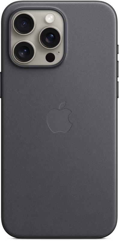 Чехол Apple MagSafe FineWoven для iPhone 15 Pro Max, Чёрный
