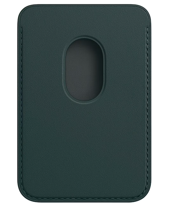 Картхолдер Apple Leather Wallet с локатором, темно-зеленый