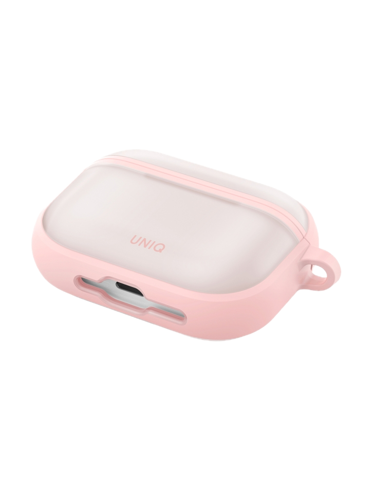 На фото изображено Чехол Uniq Veren для AirPods Pro 3, Pink Haze
