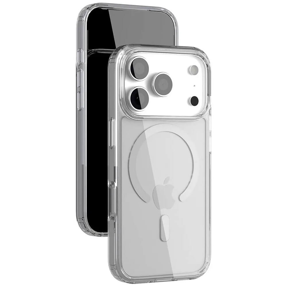 На фото изображено Чехол защитный VLP LITE Air Case с MagSafe для iPhone 17 Pro, прозрачный