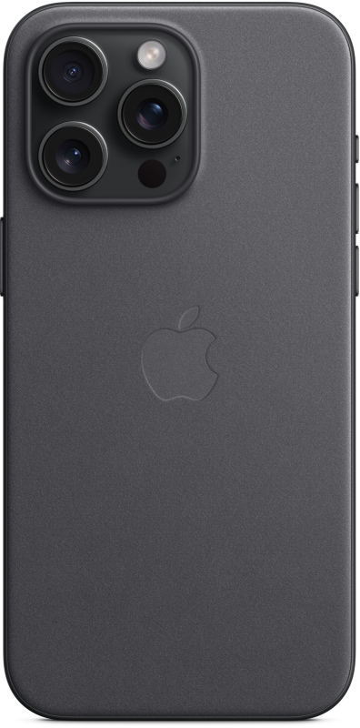 Чехол Apple MagSafe FineWoven для iPhone 15 Pro Max, Чёрный