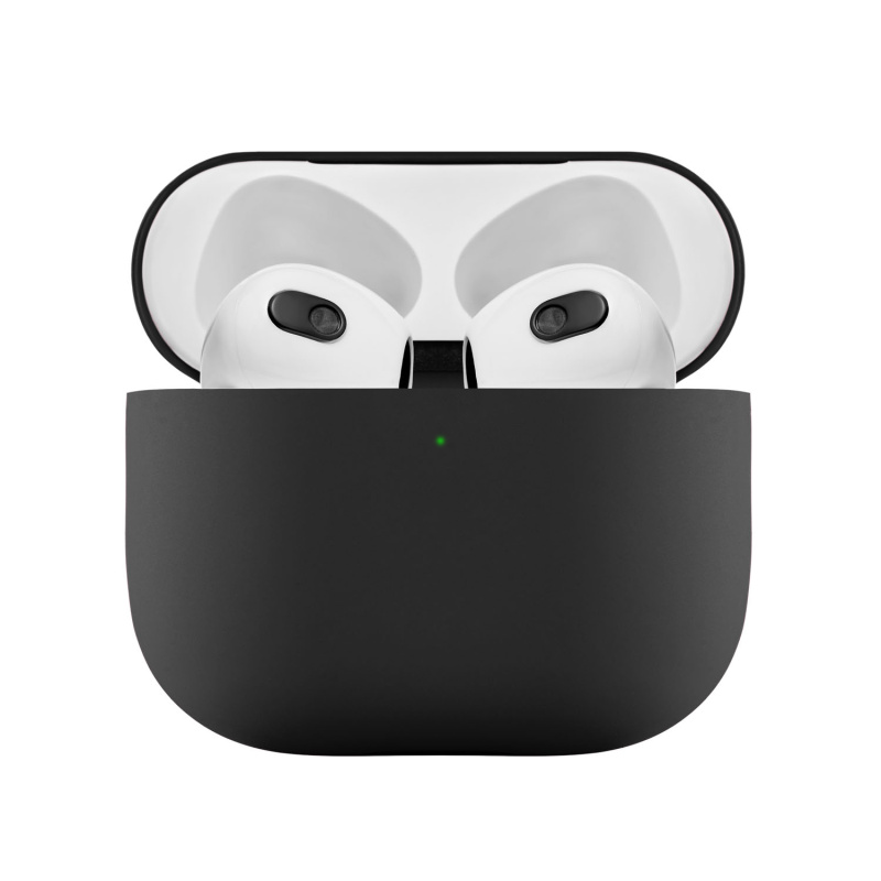Ультратонкий силиконовый чехол Touch Case для AirPods 3, чёрный