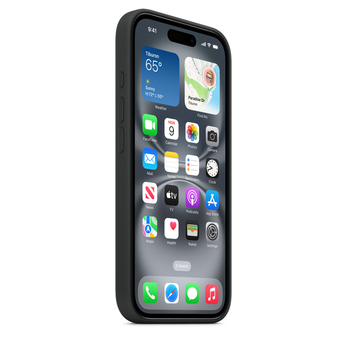 Чехол Apple для iPhone 16 Silicone with MagSafe, черный
