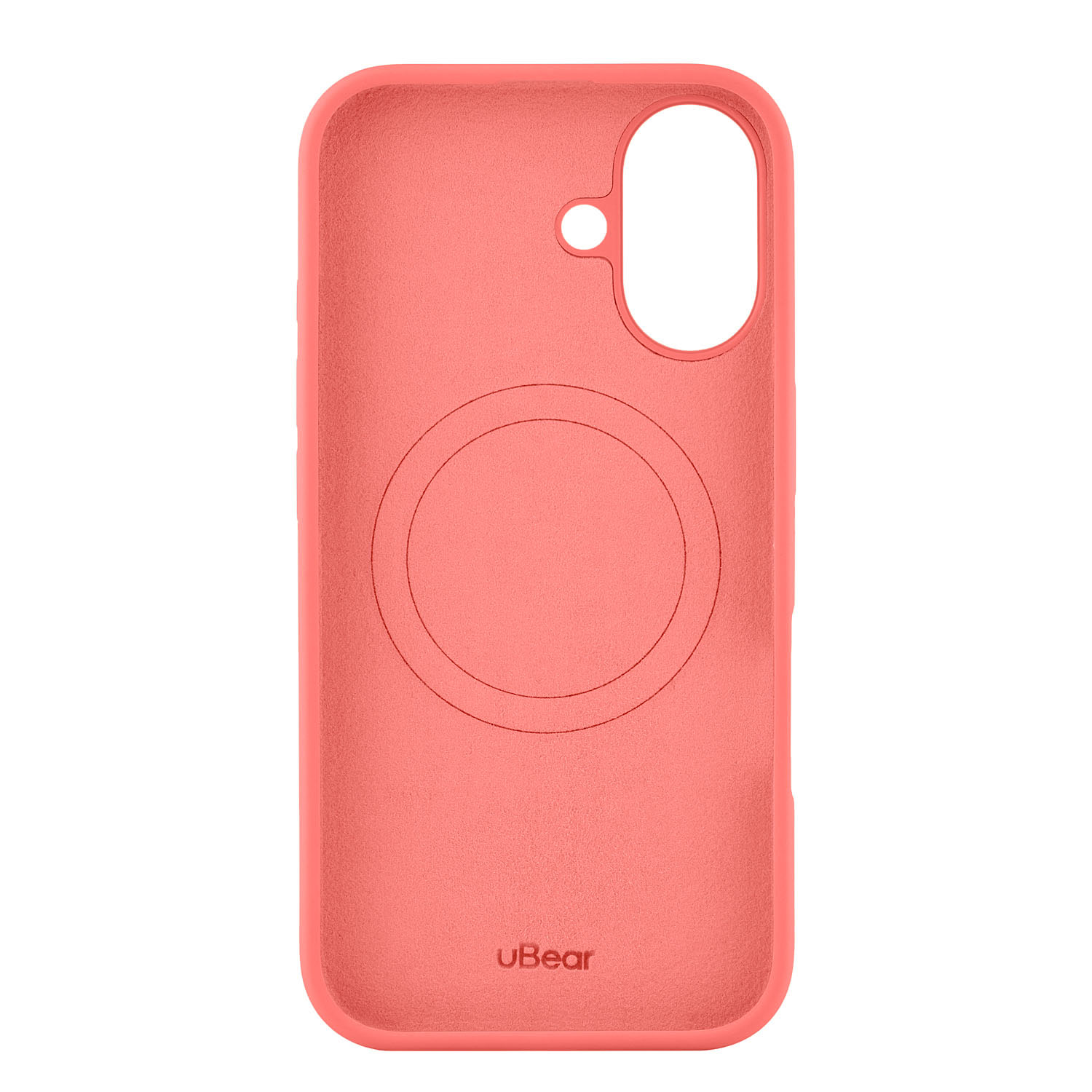 Чехол защитный uBear Touch Mag Case для iPhone 16, коралловый