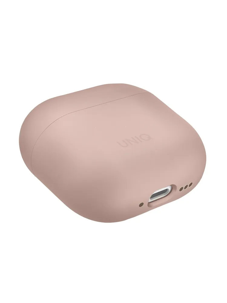 Защитный чехол Uniq Lino Silicone Case для Airpods 4, розовый