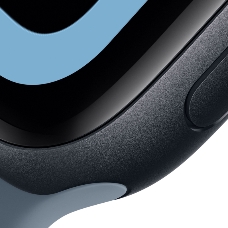 На фото изображено Apple Watch SE 3, 40 мм, корпус из алюминия цвета «Сияющая звезда», спортивный ремешок, размер S/M