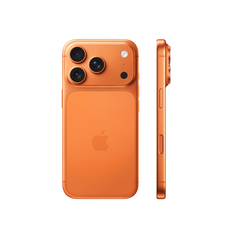 На фото изображено Apple iPhone 17 Pro, 256 ГБ, Космический оранжевый