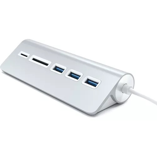 USB-хаб и кардридер Satechi Aluminum USB 30 Hub & Card Reader, серебряный USB-хаб и кардридер Satechi Aluminum USB 30 Hub & Card Reader, серебряный