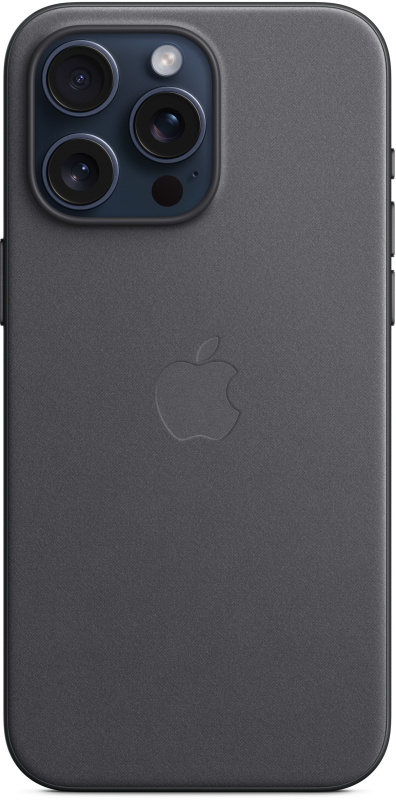 Чехол Apple MagSafe FineWoven для iPhone 15 Pro Max, Чёрный