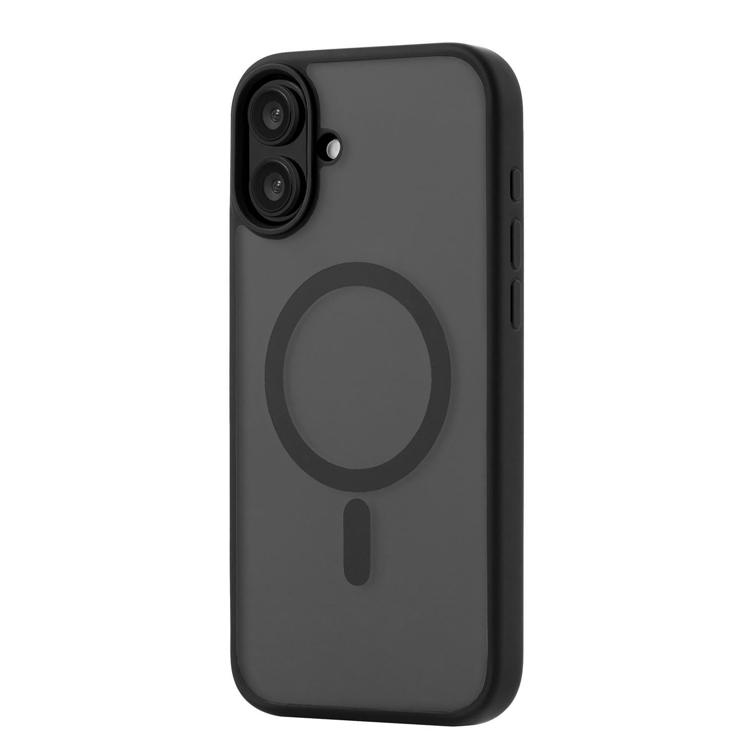 На фото изображено Чехол защитный uBear Cloud Mag Case для iPhone 16 Plus, черный