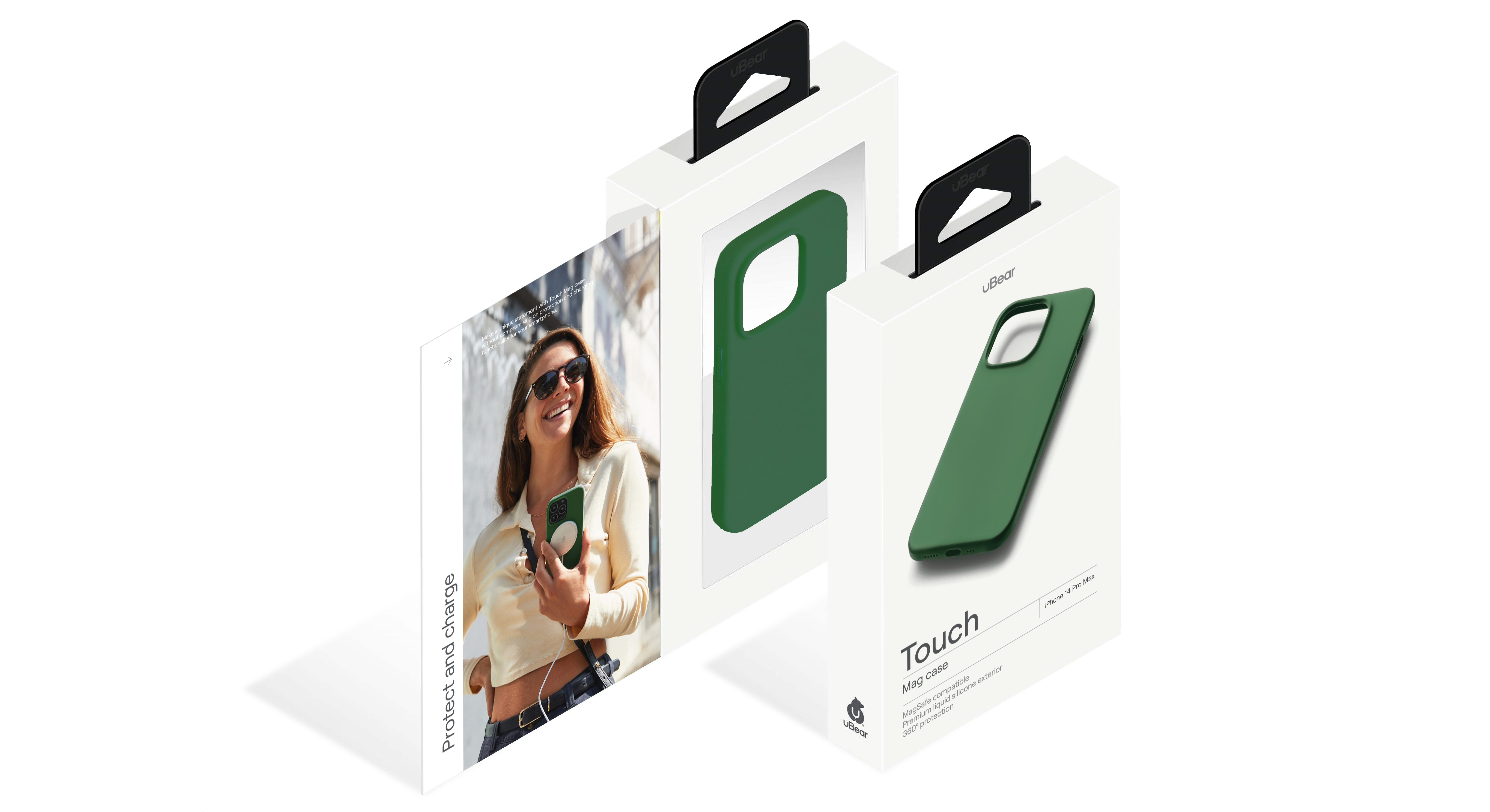 Чехол защитный uBear Touch Mag Case для iPhone 14 Pro Max, зелёный