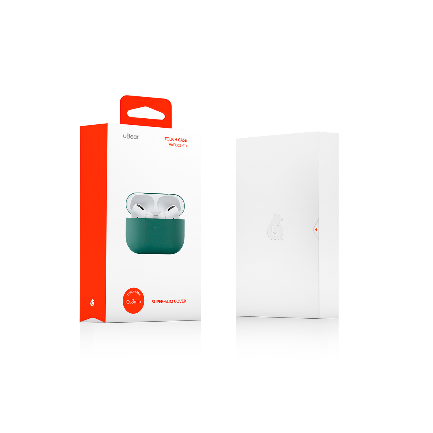 Ультратонкий силиконовый чехол uBear Touch Case for AirPods Pro, зелёный
