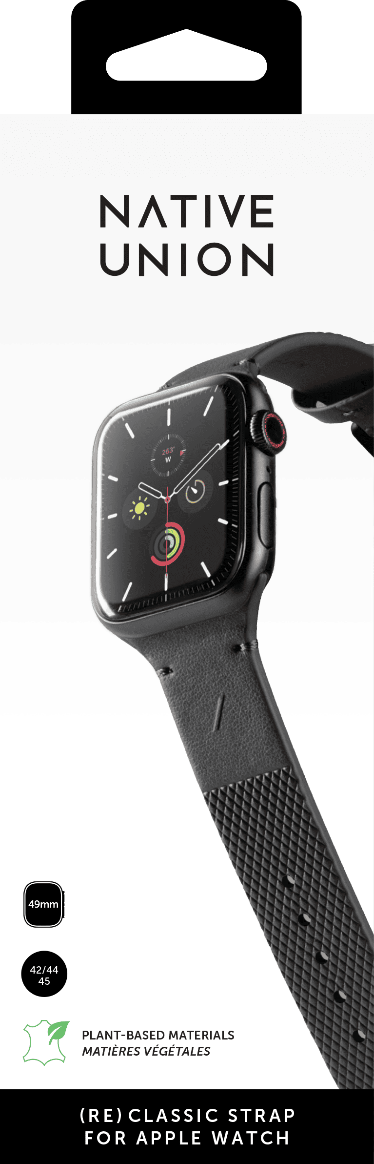 Ремешок Native Union (RE)Classic Strap для Apple Watch 42/44 мм, черный