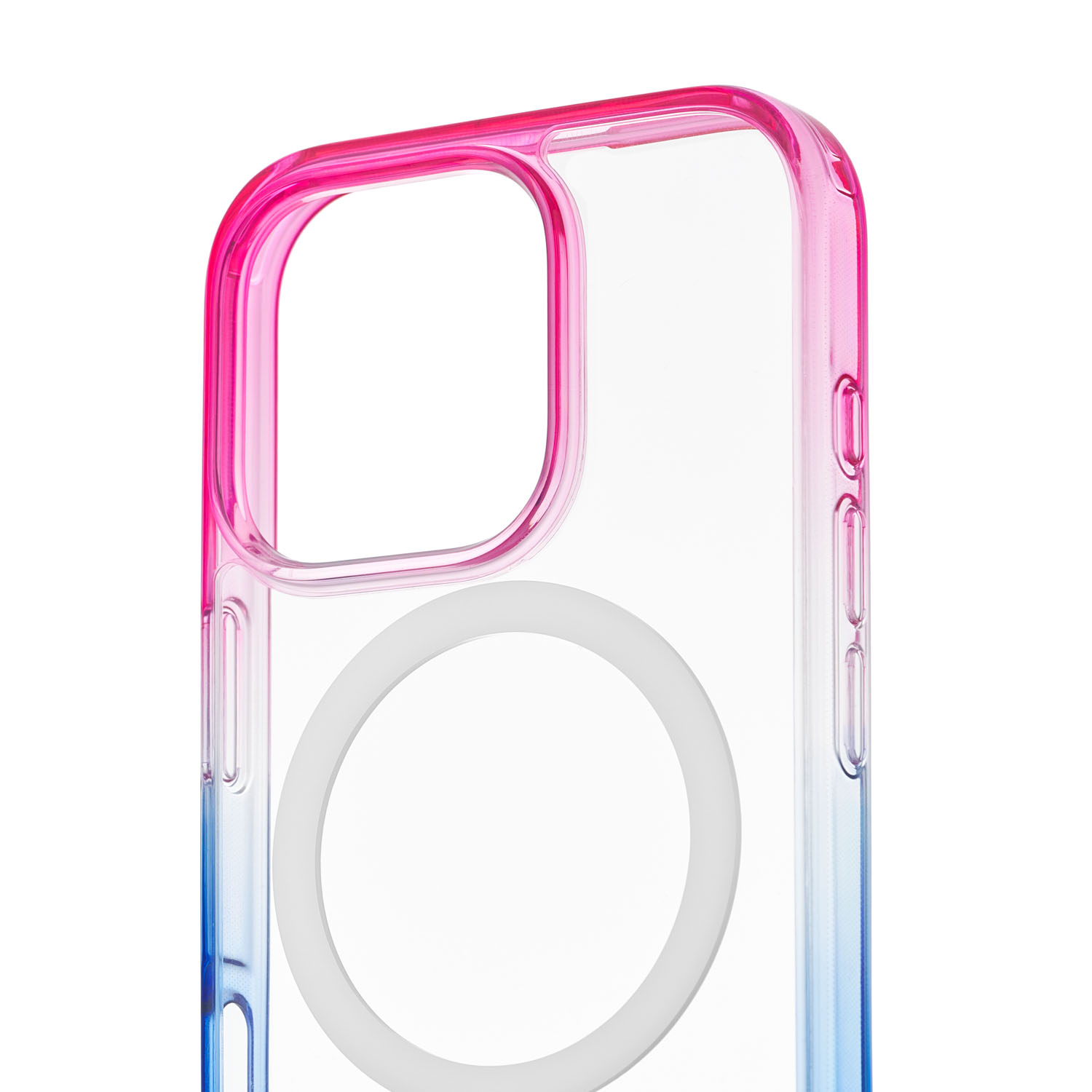 Чехол защитный uBear Fusion Mag Case для iPhone 16 Pro, сине-розовый