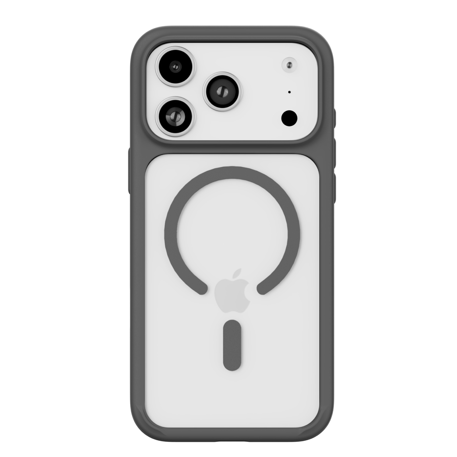 На фото изображено Чехол защитный uBear Shade Case для iPhone 17 Pro Max, серый 