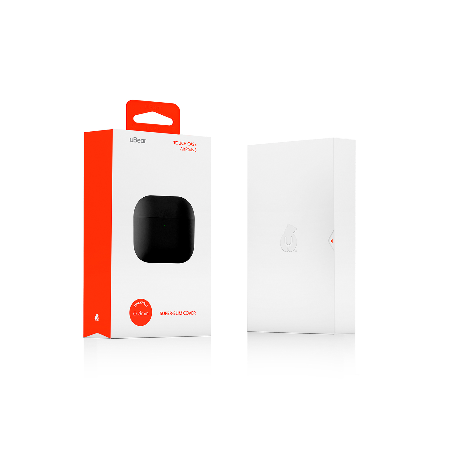 Ультратонкий силиконовый чехол Touch Case для AirPods 3, чёрный