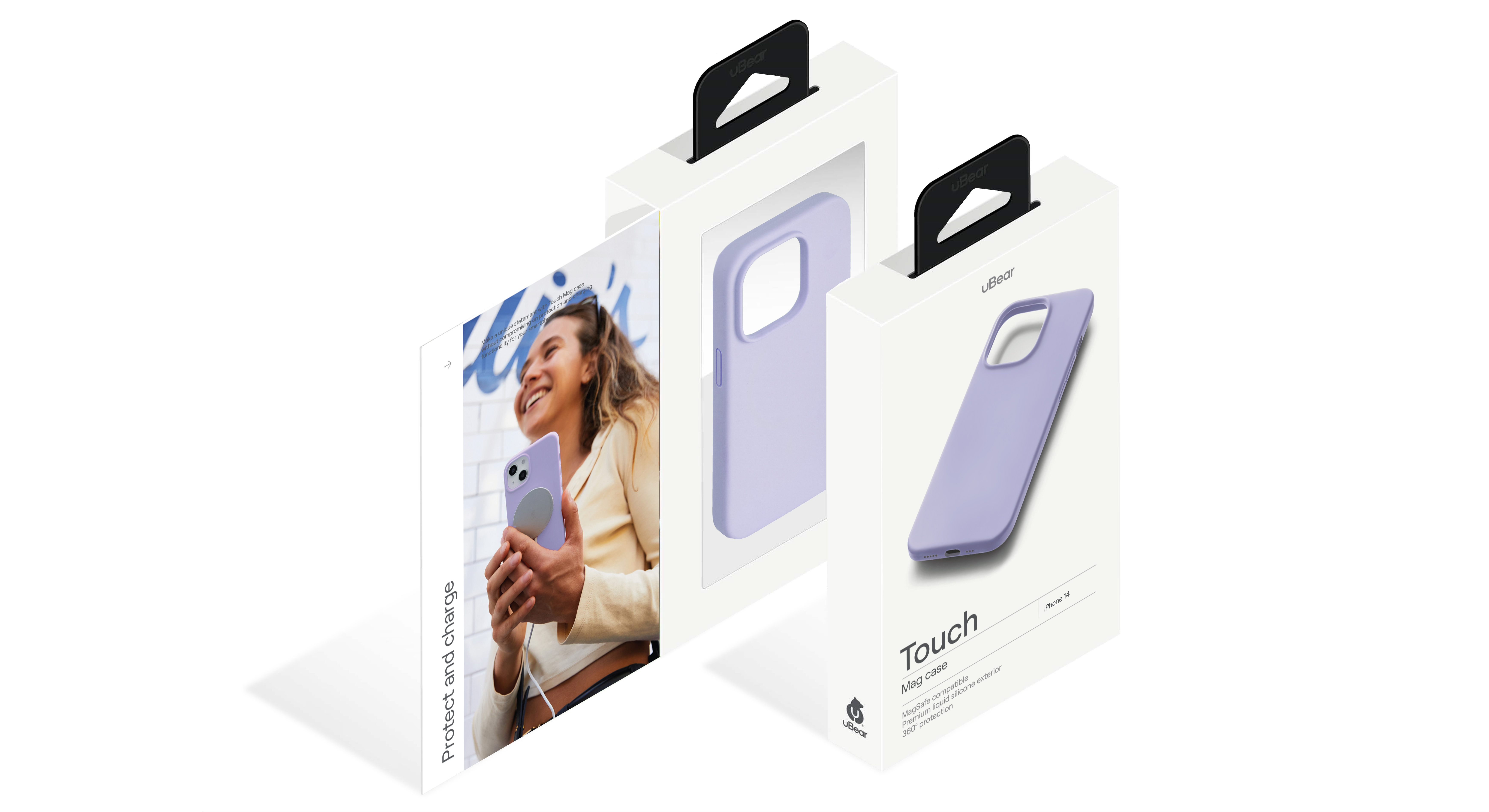 Чехол защитный uBear Touch Mag Case для iPhone 14, фиолетовый