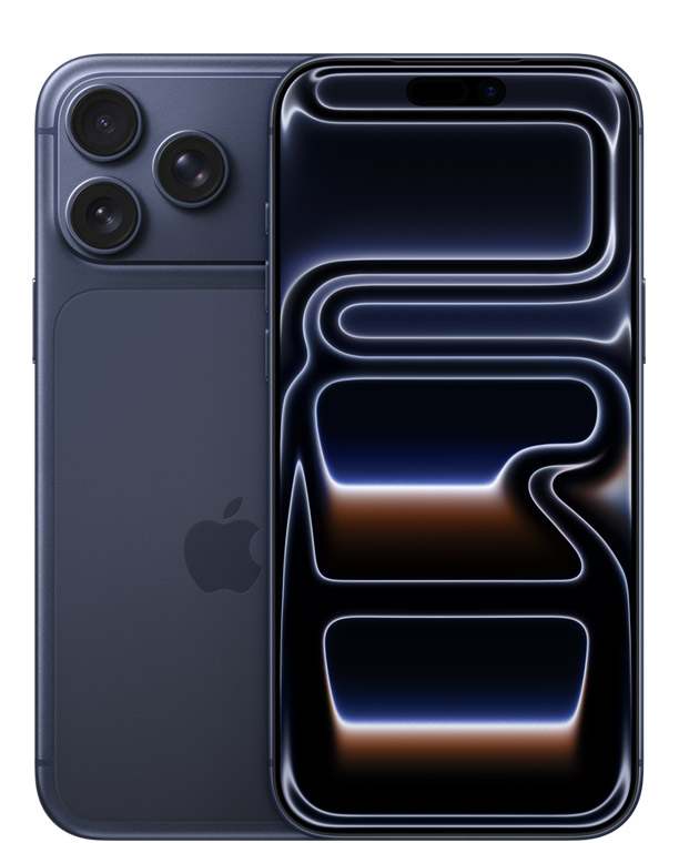 На фото изображено Apple iPhone 17 Pro Max, 256 ГБ, Тёмно-синий