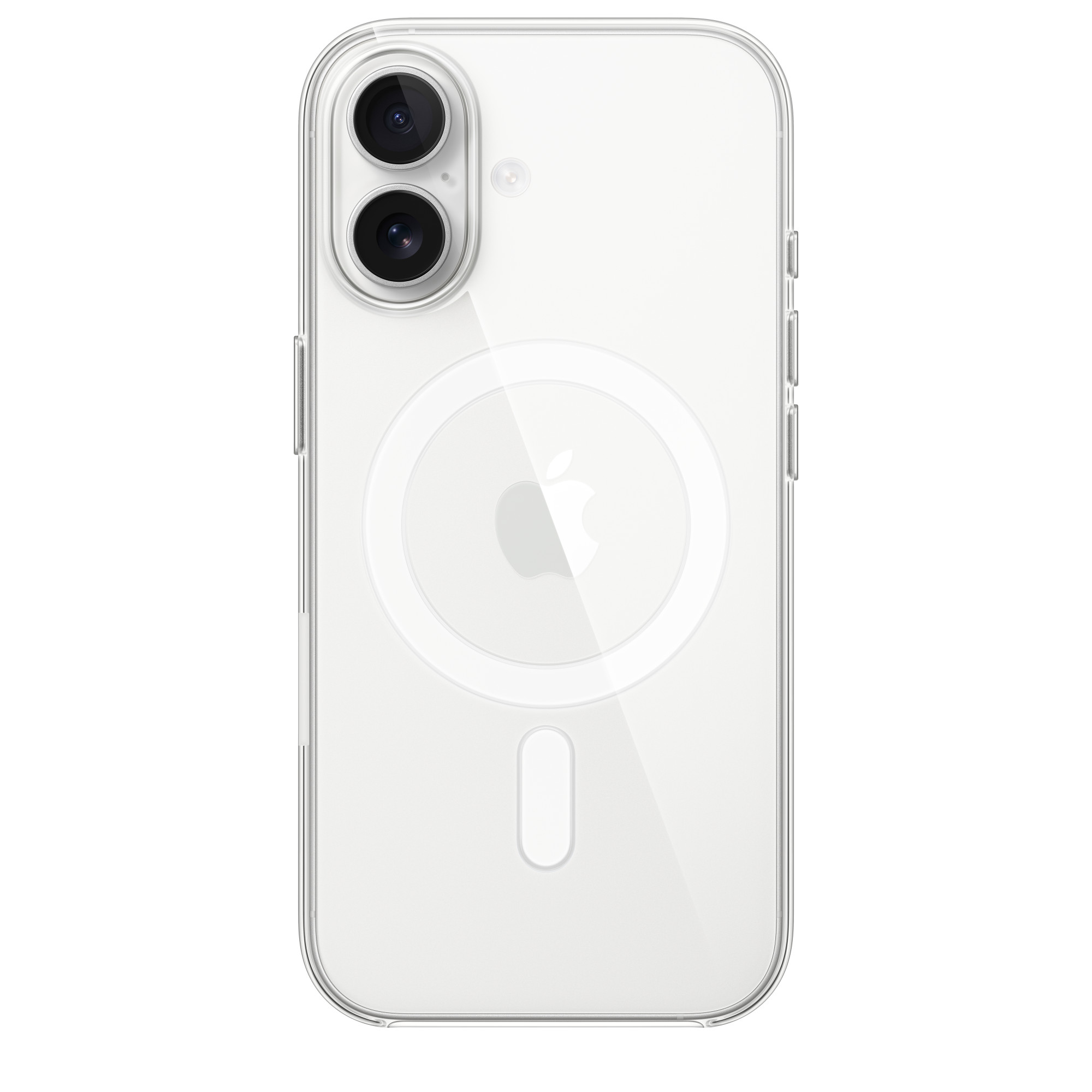На фото изображено Чехол защитный Apple Clear Case with MagSafe для iPhone 17, прозрачный