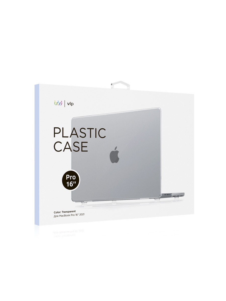 Чехол защитный VLP Plastic Case для MacBook Pro 16" 2021, прозрачный