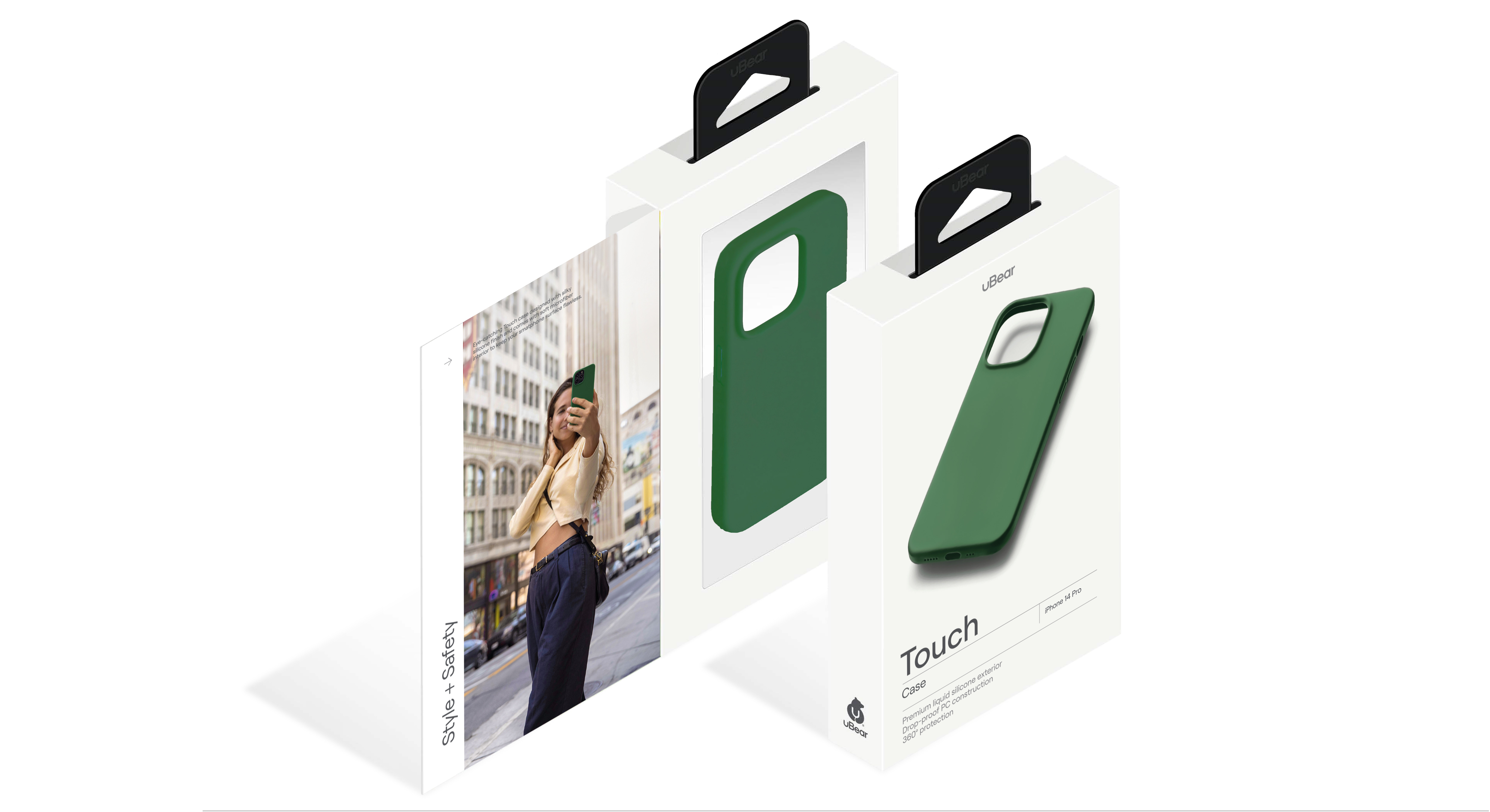 Чехол защитный uBear Touch Case для iPhone 14 Pro, зелёный