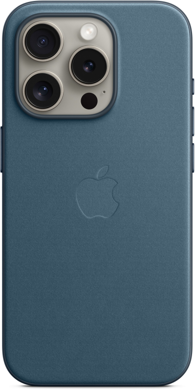 Чехол Apple MagSafe FineWoven для iPhone 15 Pro, «Тихоокеанский синий» Чехол Apple MagSafe FineWoven для iPhone 15 Pro, «Тихоокеанский синий»