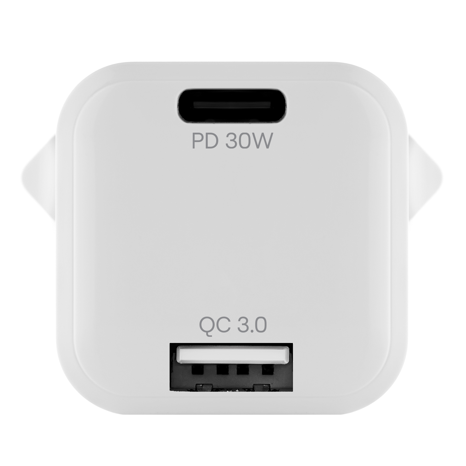 Сетевое зарядное устройство uBear Pulse Dual, GaN, 30 Вт, белый