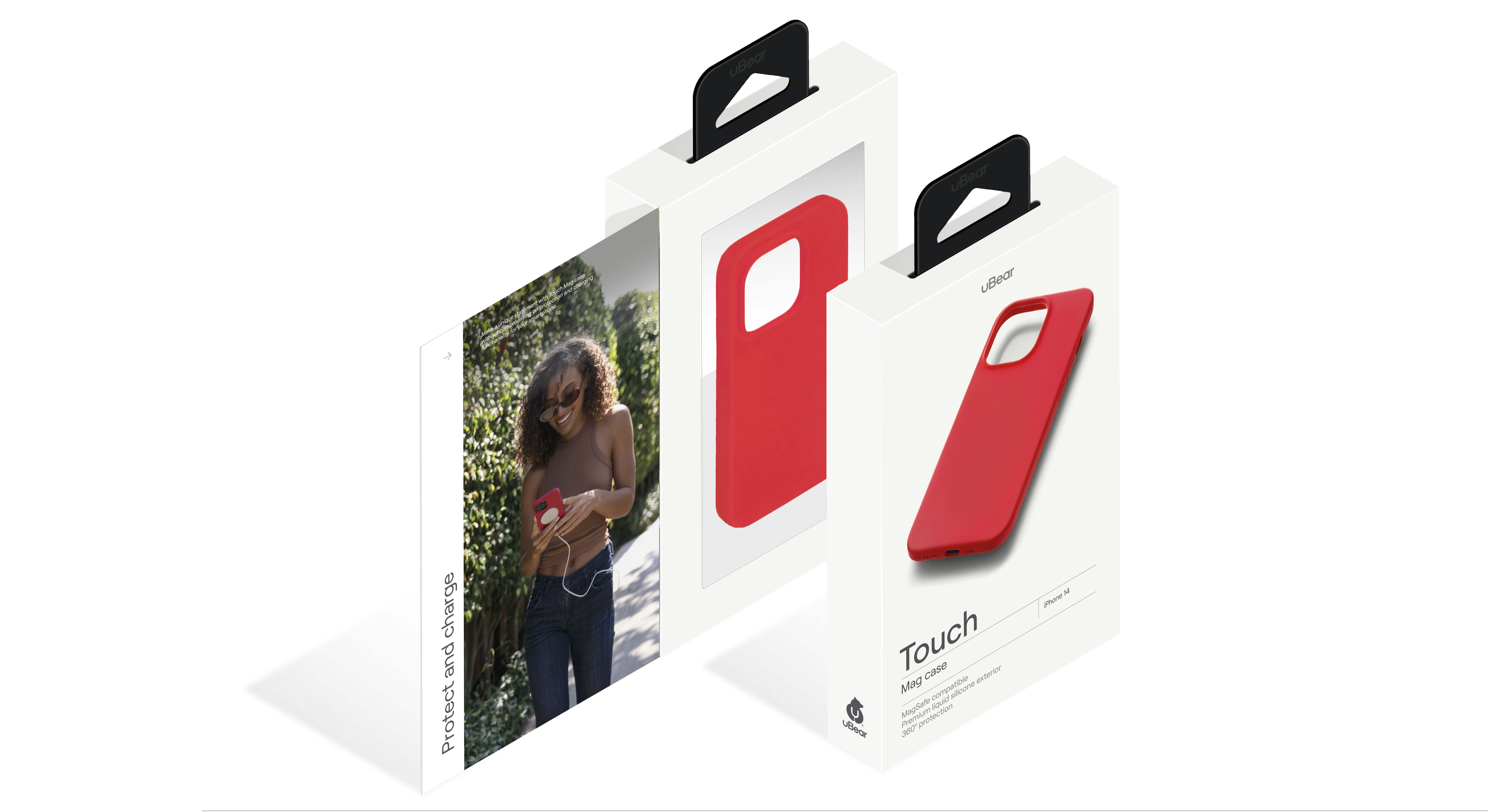 Чехол защитный uBear Touch Mag Case для iPhone 14, красный